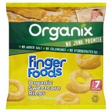 Organix Crunchy Sweetcorn Rings 20g